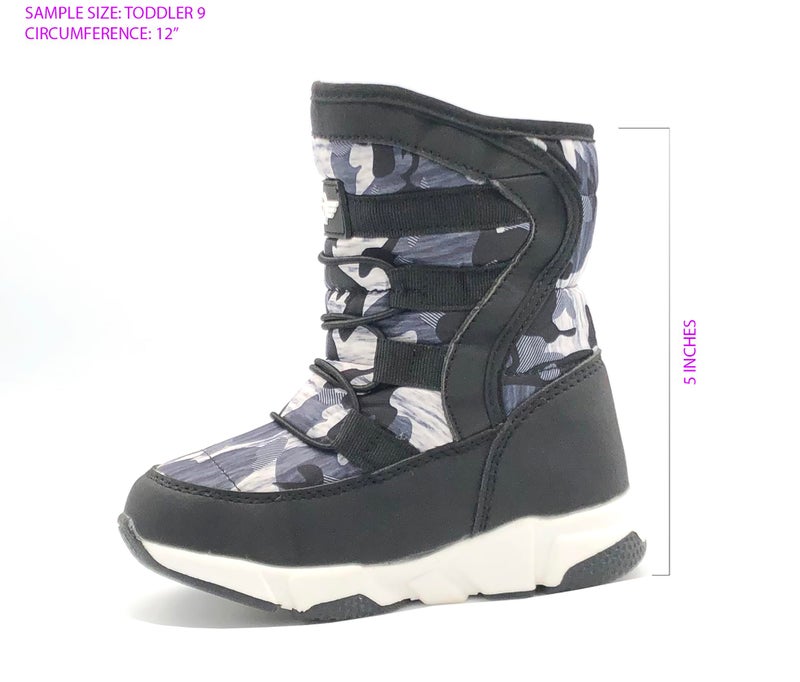 REDVOLUTION Girls Boys Unisex Snow Boots Slip-Resistant Waterpoof Winter Fashion Shoe (Toddler/Little Kid/Big Kid) - Image 4